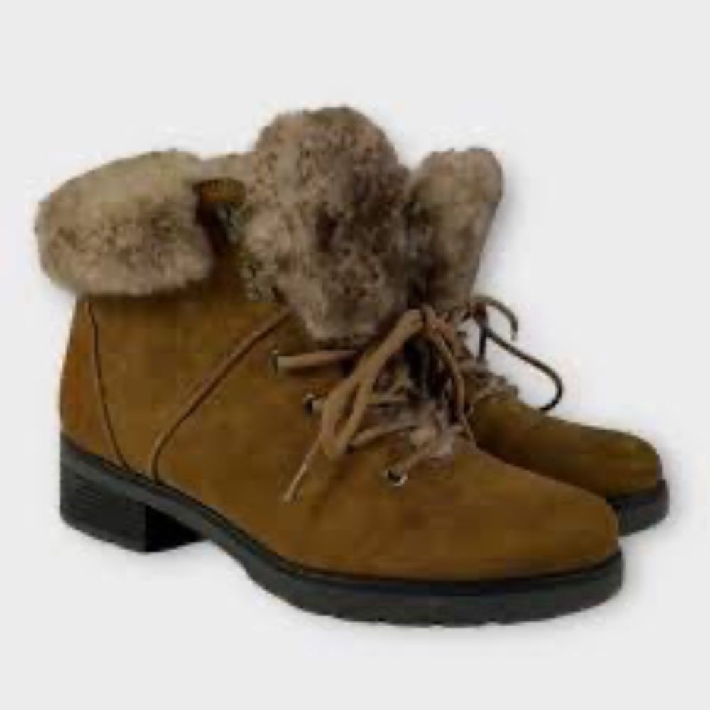 Soul Naturalizer Quentin Women's Brown‎ Faux Fur-Lined Boots NWOT Sz 8
